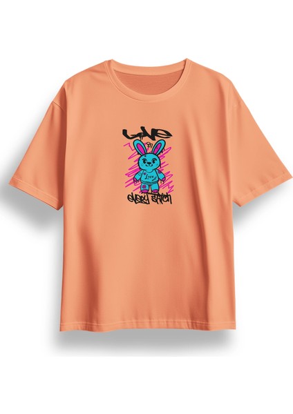 Oversize Every Stich Baskılı Tshirt