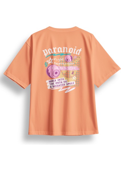 Oversize Paranoid Baskılı Tshirt