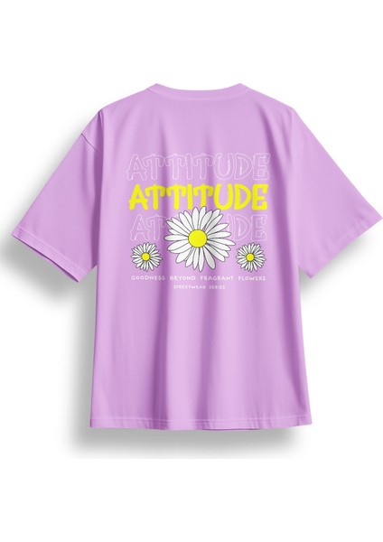 Oversize Attitude Baskılı Tshirt
