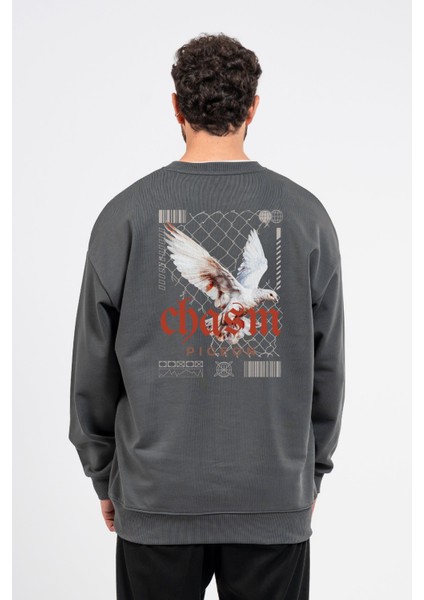 Oversize Sırtta Chasm Baskılı Sweatshirt fiyatları
