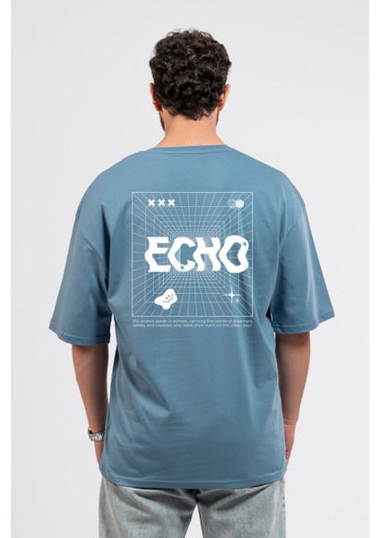 Oversize Sırtta Echo Baskılı Tshirt fiyatları