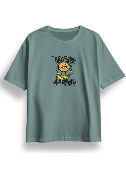 Oversize Street Culture Baskılı Tshirt