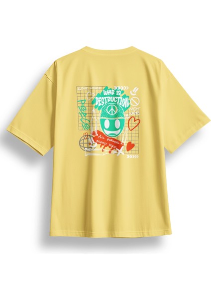 Oversize Destruction Baskılı Tshirt