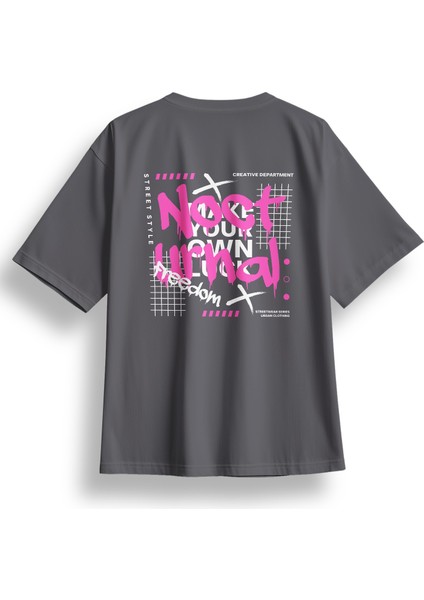 Oversize Nocturnal Baskılı Tshirt