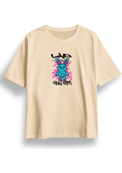 Oversize Every Stich Baskılı Tshirt