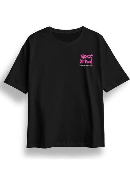 Oversize Nocturnal Baskılı Tshirt modelleri