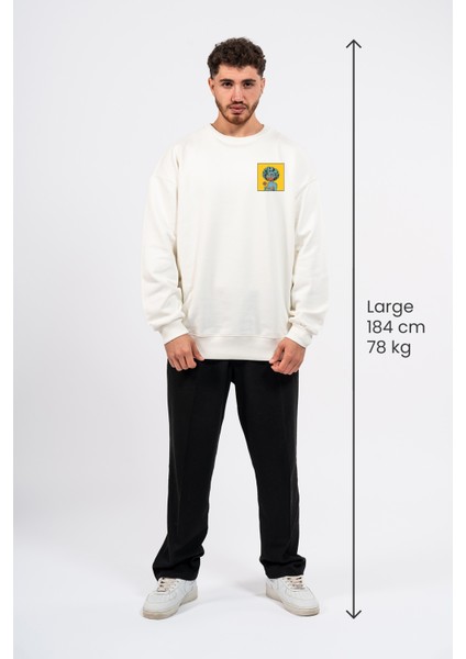 Oversize Göğüste Cry Woman Baskılı Sweatshirt modelleri