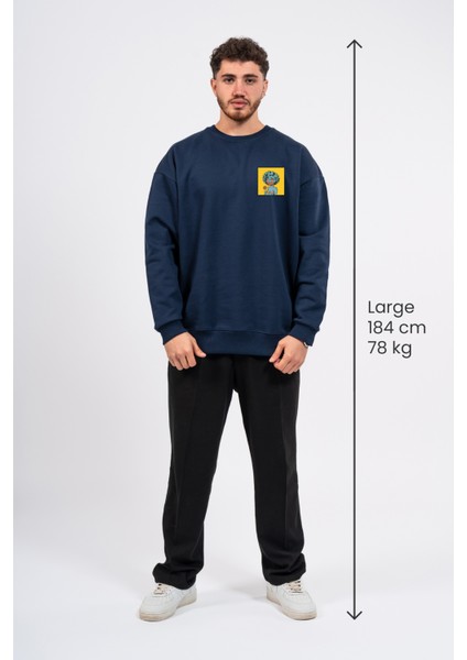 Oversize Göğüste Cry Woman Baskılı Sweatshirt modelleri