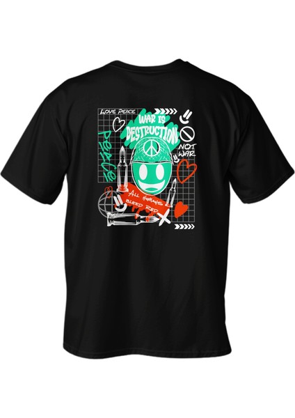 Regular Destruction Baskılı T-Shirt