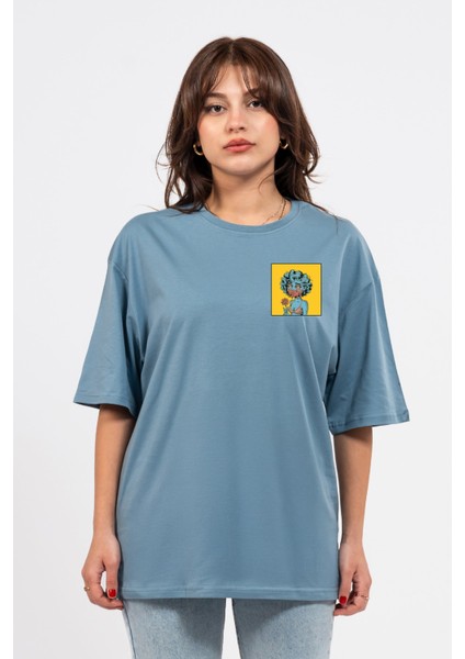 Oversize Göğüste Cry Woman Baskılı Tshirt