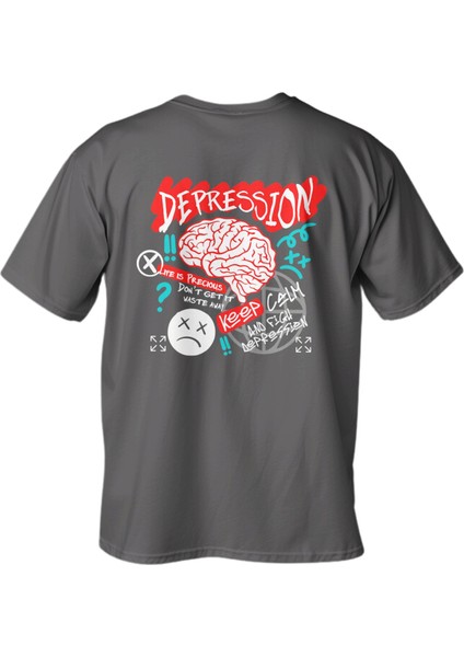 Regular Depression Baskılı T-Shirt