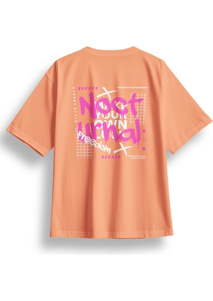 Oversize Nocturnal Baskılı Tshirt