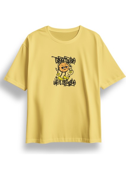 Oversize Street Culture Baskılı Tshirt
