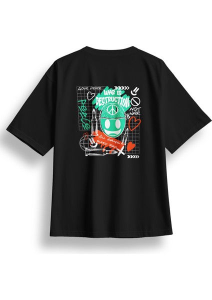 Oversize Destruction Baskılı Tshirt fiyatları
