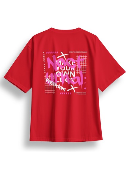 Oversize Nocturnal Baskılı Tshirt