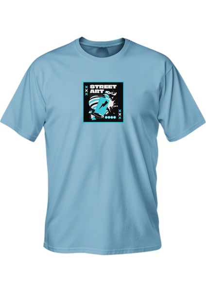Regular Street Art Baskılı T-Shirt