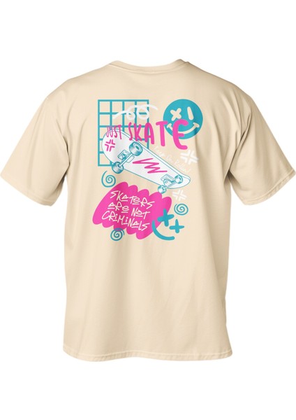 Regular Just Skate Baskılı T-Shirt