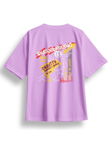 Oversize Skateboarding Baskılı Tshirt