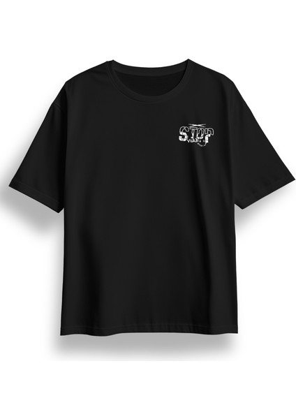 Oversize Stop War Baskılı Tshirt fiyatları