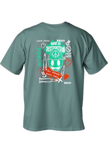 Regular Destruction Baskılı T-Shirt