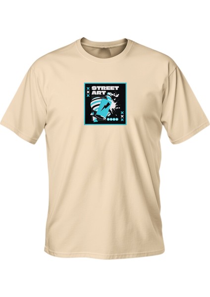 Regular Street Art Baskılı T-Shirt