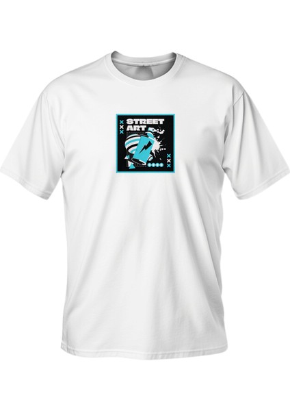 Regular Street Art Baskılı T-Shirt