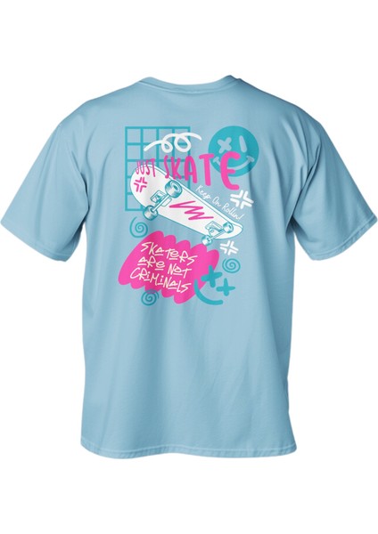 Regular Just Skate Baskılı T-Shirt