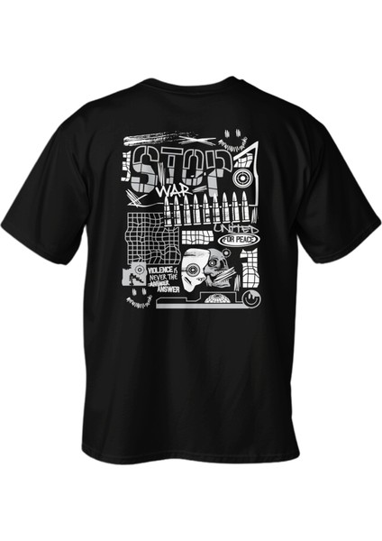Regular Stop War Baskılı T-Shirt