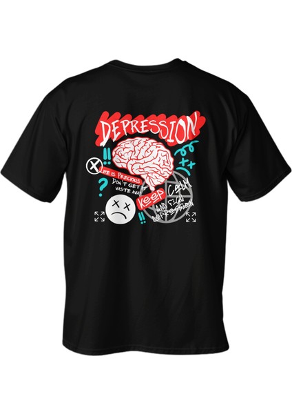 Regular Depression Baskılı T-Shirt