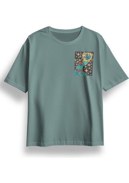 Oversize Street Stars Baskılı Tshirt