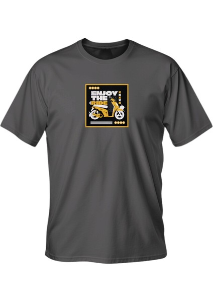 Regular Enjoy The Ride Baskılı T-Shirt