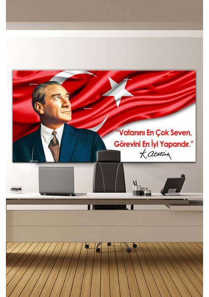Atatürk Makam Panosu Tablosu Kanvas Tablo Resmi Kurumlar Okullar