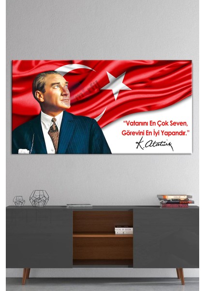 Atatürk Makam Panosu Tablosu Kanvas Tablo Resmi Kurumlar Okullar fırsatları