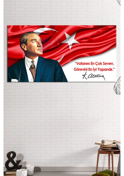 Atatürk Makam Panosu Tablosu Kanvas Tablo Resmi Kurumlar Okullar indirimleri