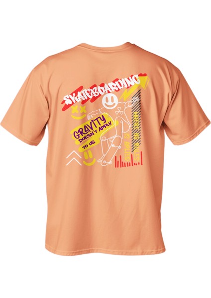 Regular Skateboarding Baskılı T-Shirt