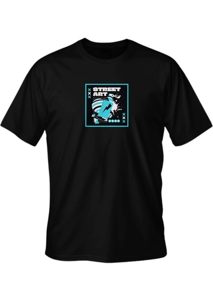 Regular Street Art Baskılı T-Shirt