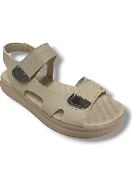 K401-25 Deri Anatomik Cırt Bantlı Kadın Sandalet