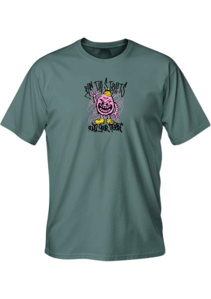 Regular Run The Streets Baskılı T-Shirt