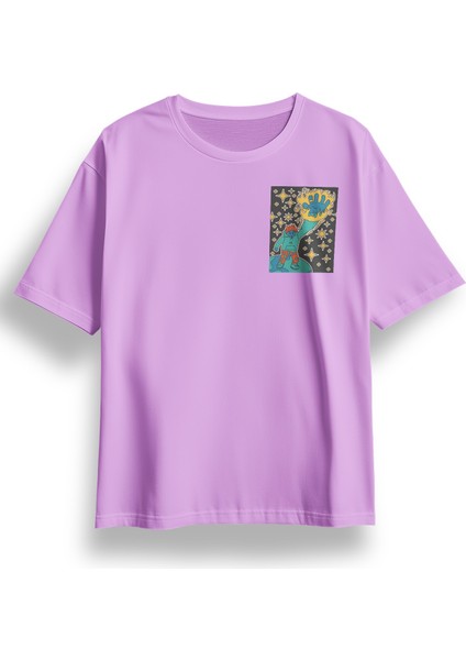 Oversize Street Stars Baskılı Tshirt