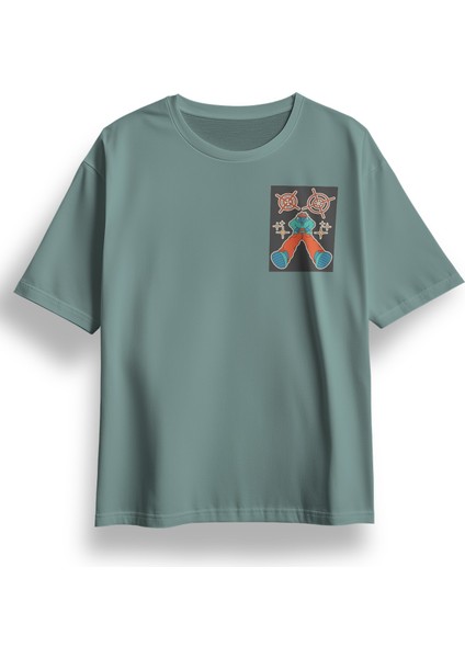 Oversize Street Game Baskılı Tshirt