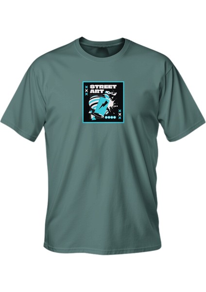 Regular Street Art Baskılı T-Shirt