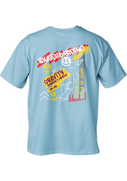 Regular Skateboarding Baskılı T-Shirt