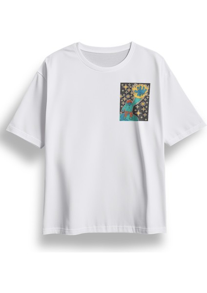 Oversize Street Stars Baskılı Tshirt