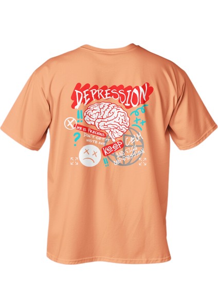 Regular Depression Baskılı T-Shirt