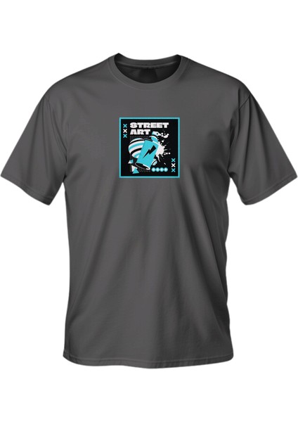 Regular Street Art Baskılı T-Shirt