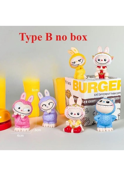 El Yapımı Sevimli Çizgi Film Bebek Oyun Ornament Çocuk Hediye Rengi: B 6pcs Kutu Yok (Yurt Dışından)