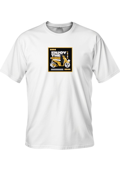 Regular Enjoy The Ride Baskılı T-Shirt