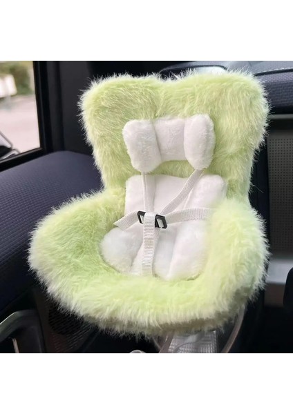 Araba Bebek Güvenliği Koltuğu Kawaii OB11 Bebek Peluş Koltuk Araba Havası Aromament Dekorasyon Takımını Tüm Bebekler Için Wihtin 18CM Renk: Açık Yeşil (Yurt Dışından)