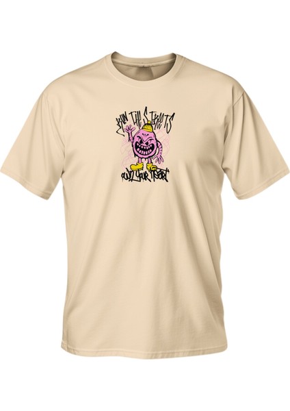 Regular Run The Streets Baskılı T-Shirt