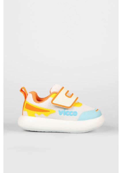 346.P25Y.161 Beyaz Mavi Melodic Işıklı Erkek Çocuk Ayakkabı